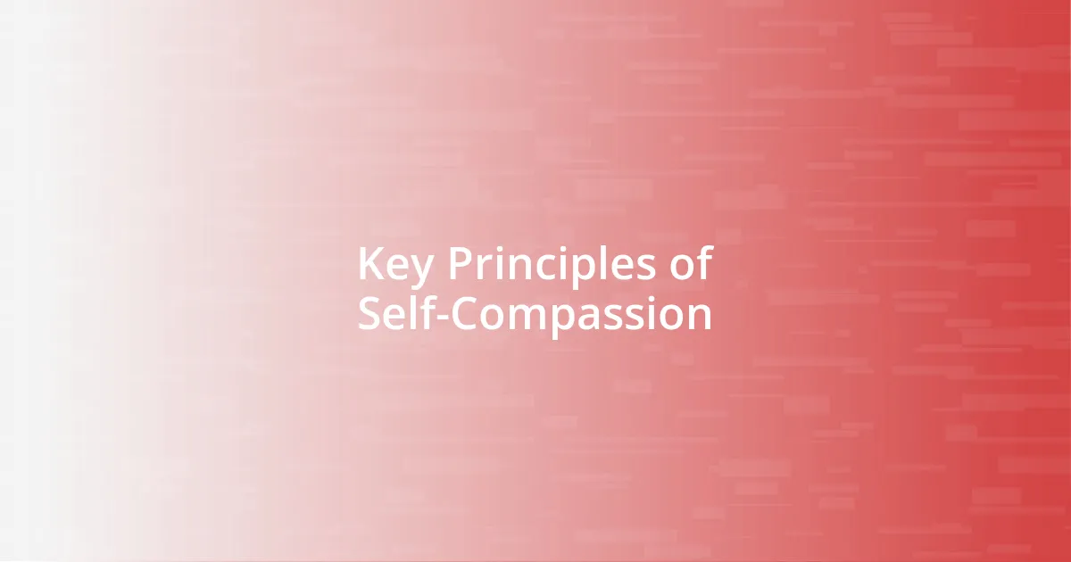Key Principles of Self-Compassion